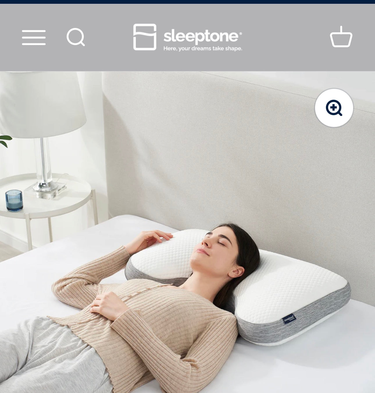 Sleeptone Queen Side Sleeper Cooling Pillow On Sale!