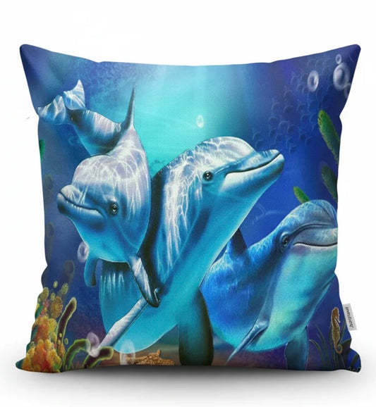 Portable Pain Relief Vibration Massage Pillow - Dolphins