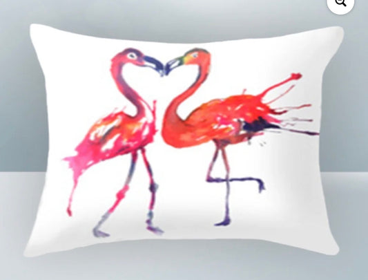 Portable Pain Relief Vibration Massage Pillow - Flamingo White