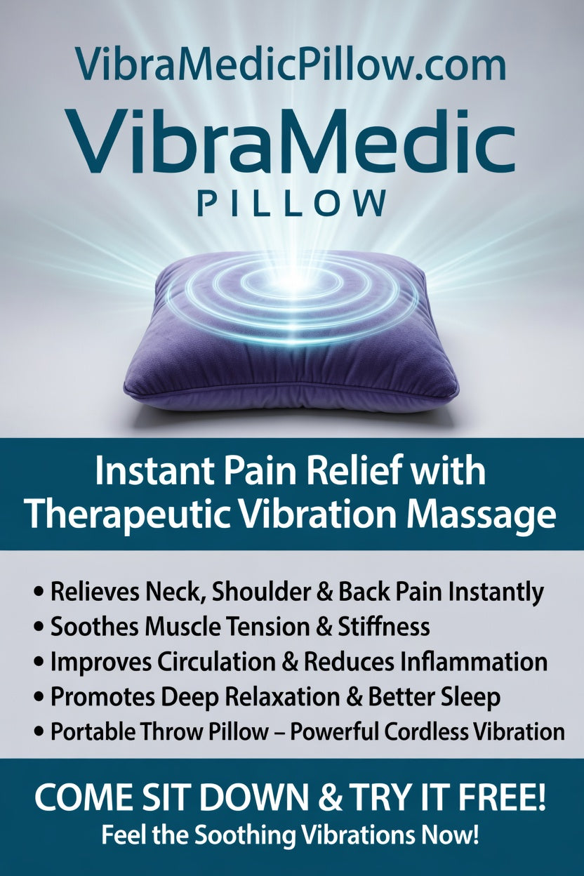 Portable Pain Relief VIBRATING Massage Pillow - American Flag Vibration Pillow Portable Pain Relief VIBRATING Massage Pillow - American Flag Vibration Pillow